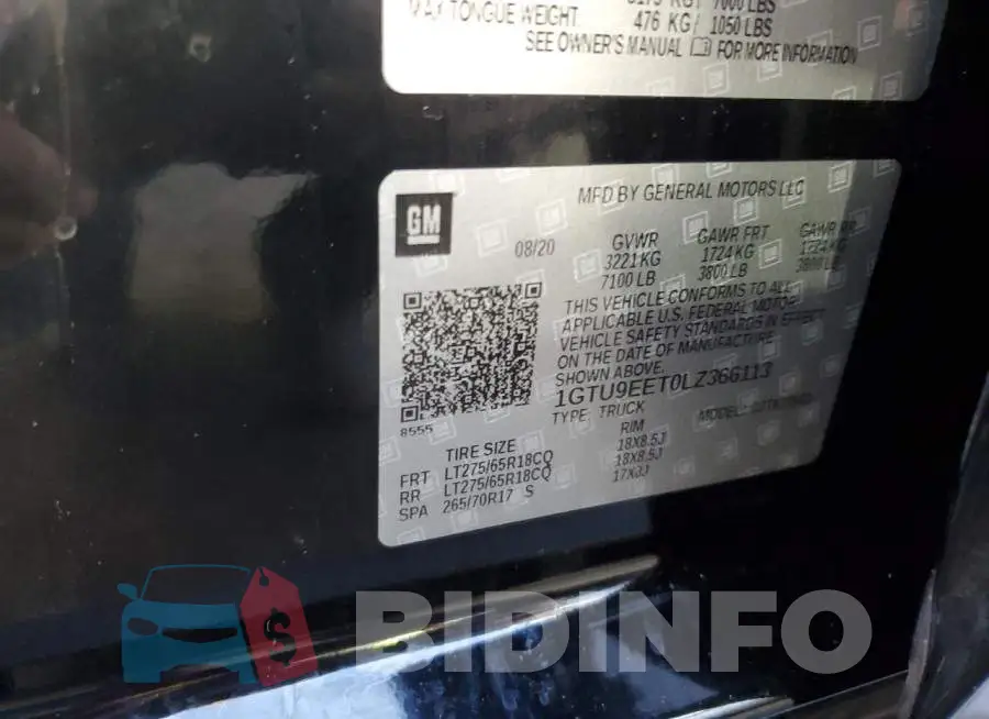 1GTU9EET0LZ366113 Photo# 12