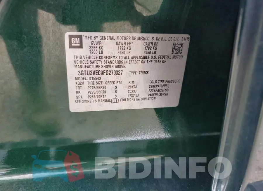 3GTU2VEC9FG270327 Photo# 12