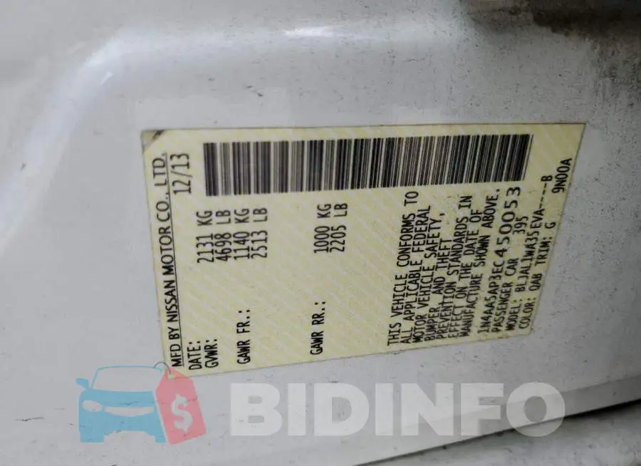 1N4AA5AP3EC450053 Photo# 12