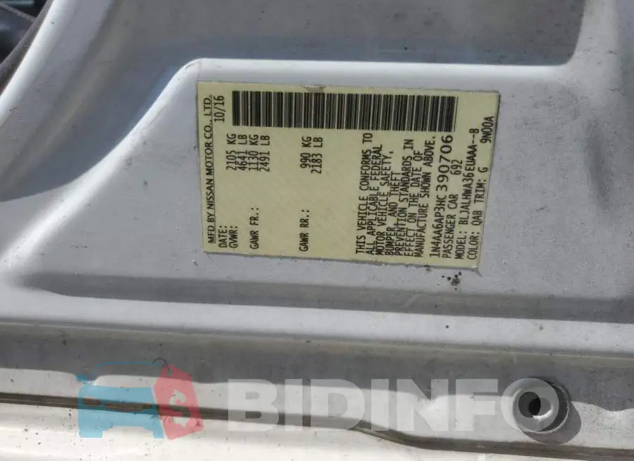 1N4AA6AP3HC390706 Photo# 12
