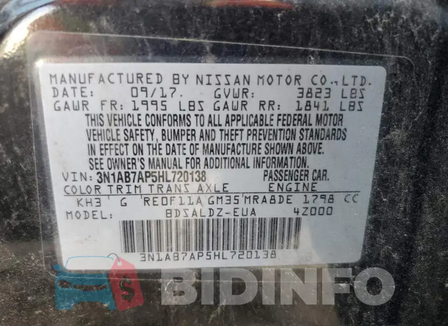 3N1AB7AP5HL720138 Photo# 13