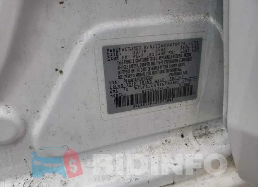 3N1AB7AP8JY293241 Photo# 12