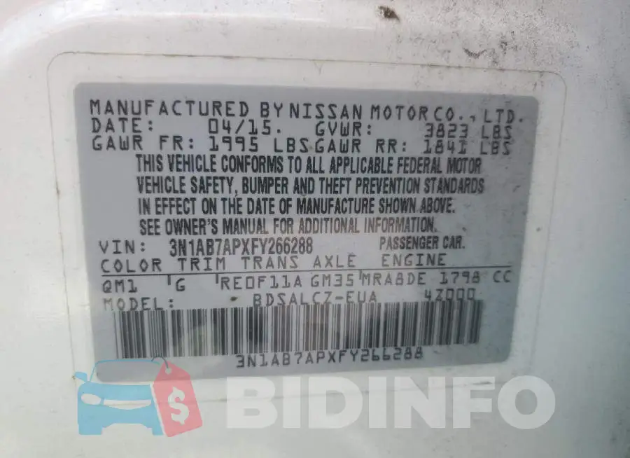 3N1AB7APXFY266288 Photo# 12