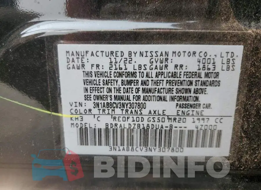 3N1AB8CV3NY307800 Photo# 12