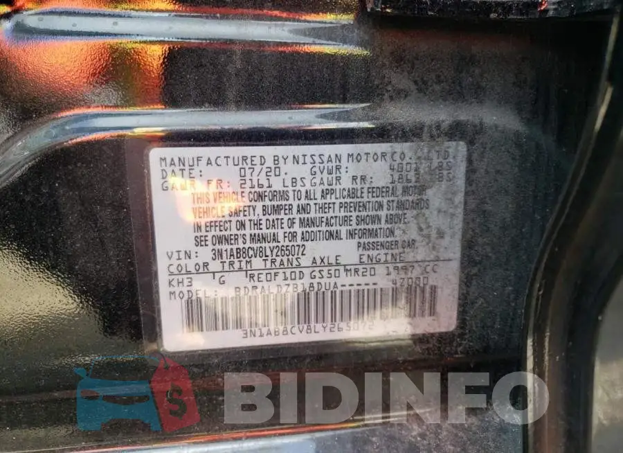 3N1AB8CV8LY265072 Photo# 12