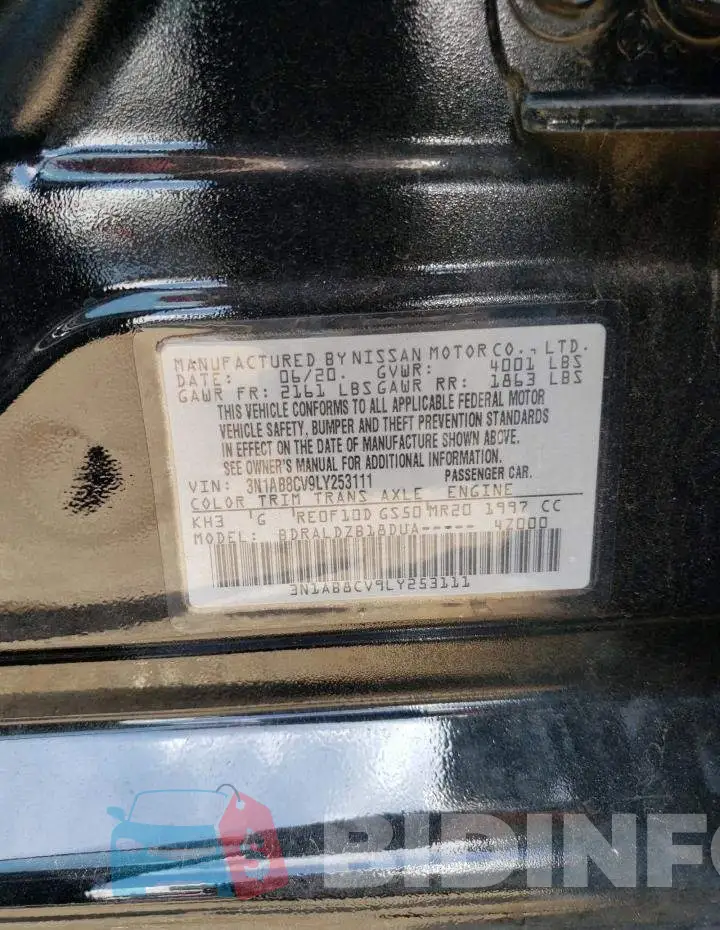 3N1AB8CV9LY253111 Photo# 12