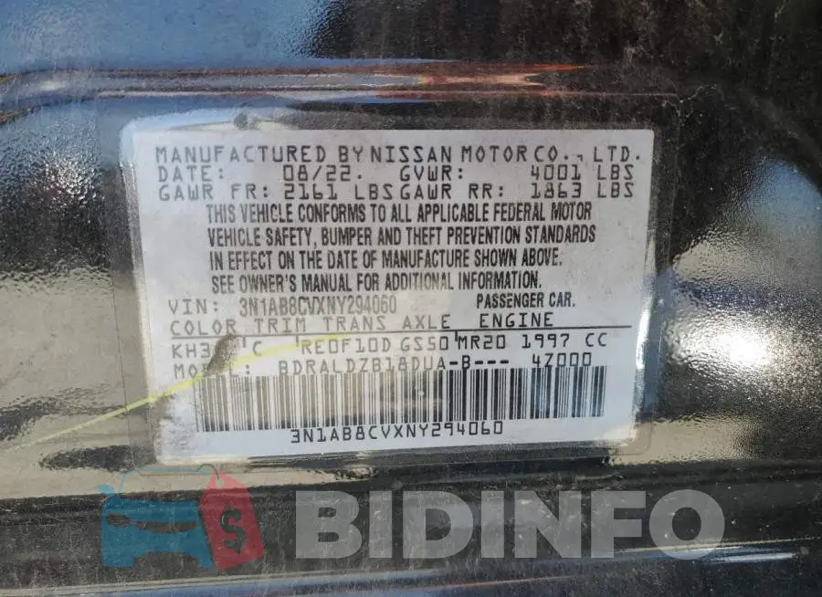 3N1AB8CVXNY294060 Photo# 12