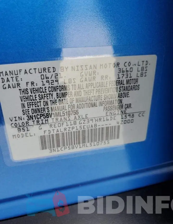 3N1CP5BV1ML510755 Photo# 12