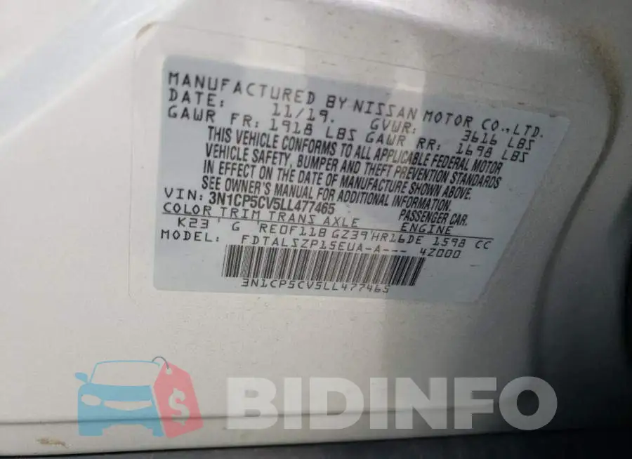3N1CP5CV5LL477465 Photo# 14