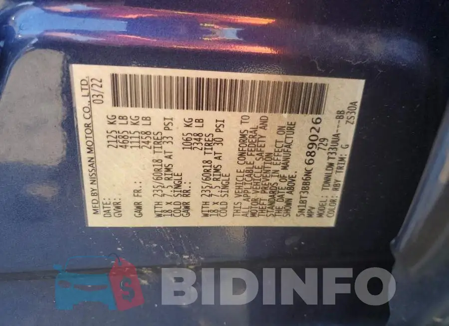 5N1BT3BB6NC689026 Photo# 12