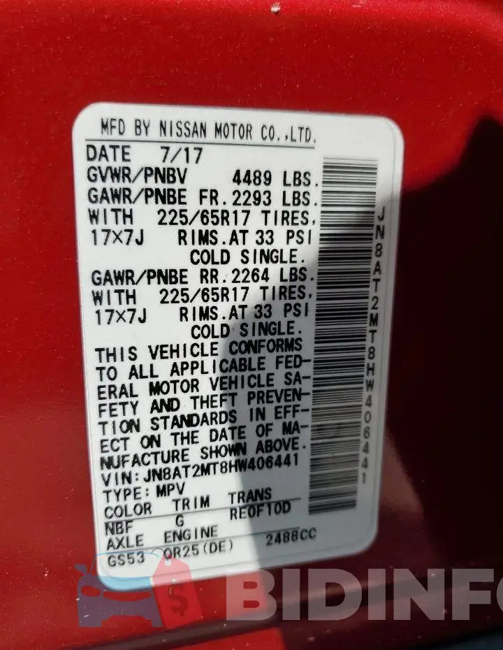 JN8AT2MT8HW406441 Photo# 14