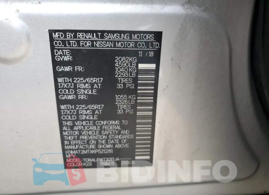 KNMAT2MTXKP521281 Photo# 13