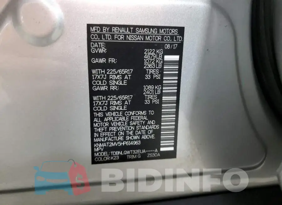 KNMAT2MV5HP614963 Photo# 13