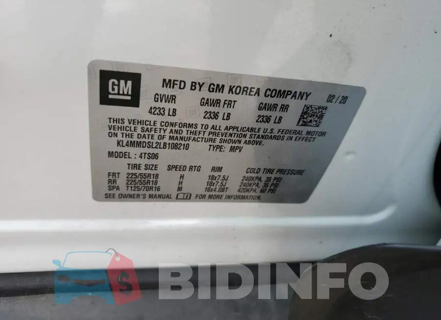 KL4MMDSL2LB108210 Photo# 13