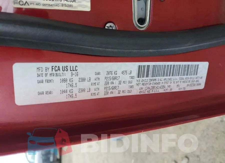 1C4NJDBB1HD142354 Photo# 12
