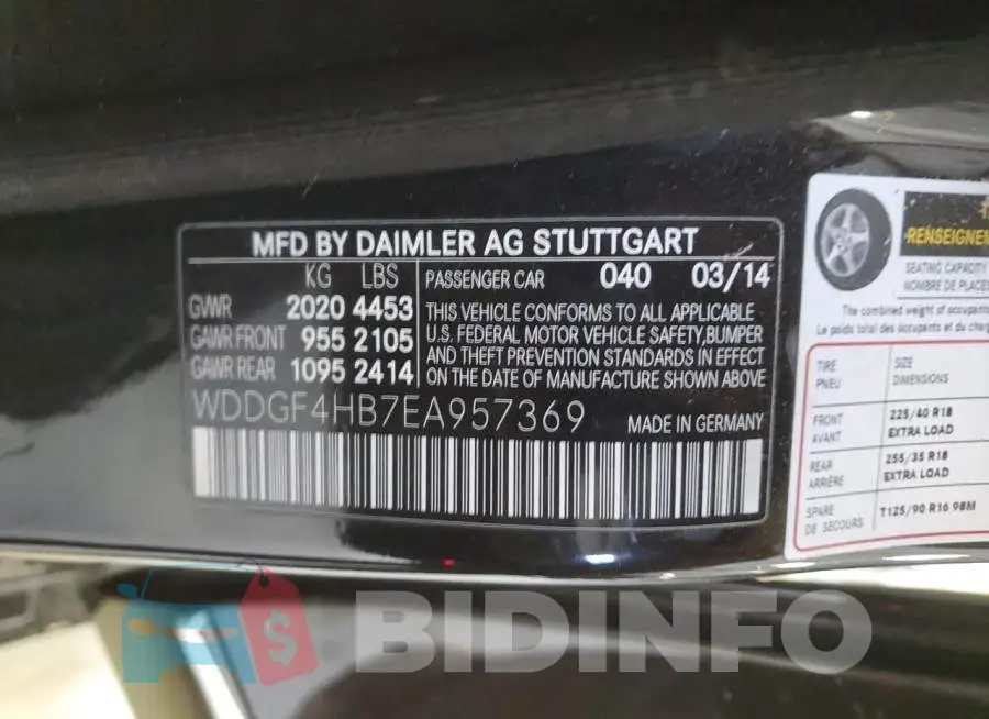 WDDGF4HB7EA957369 Photo# 12