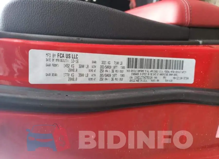 1C4SDJCT7HC753124 Photo# 12