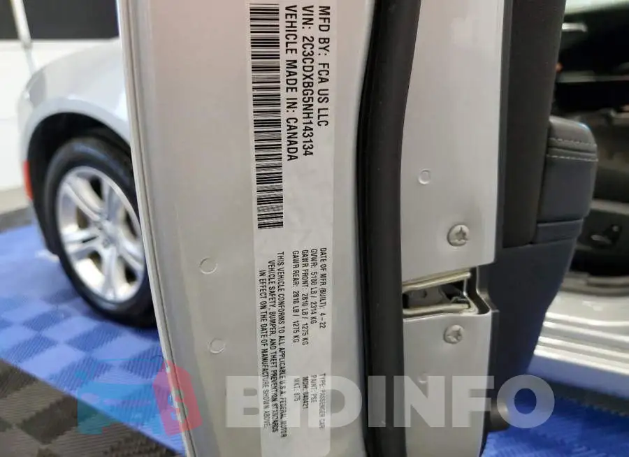2C3CDXBG5NH143134 Photo# 12