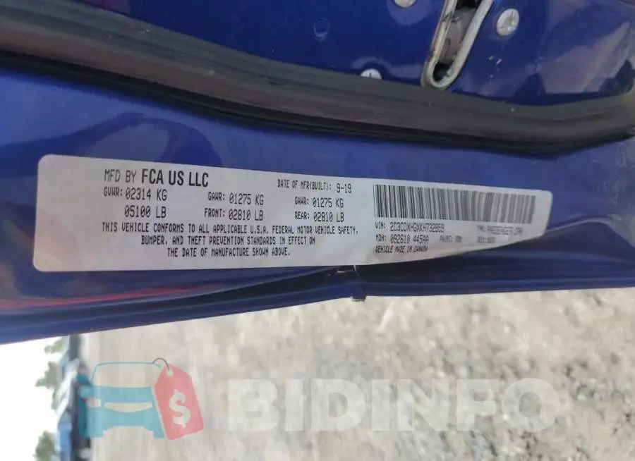 2C3CDXHGXKH732859 Photo# 13