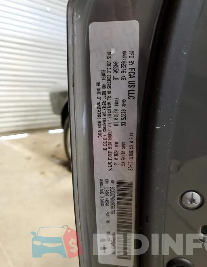 2C3CDZAG4KH561726 Photo# 13