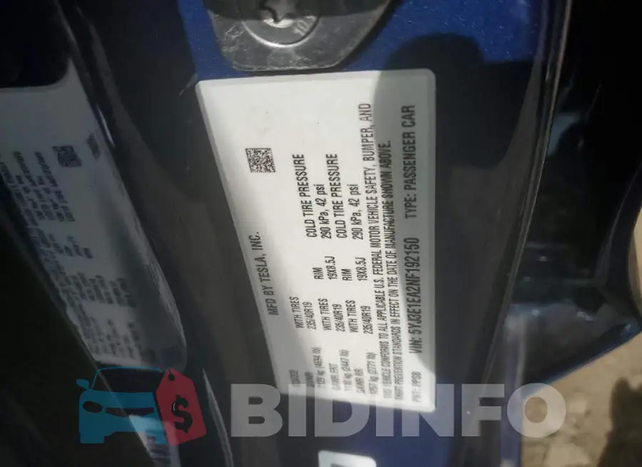 5YJ3E1EA2NF192150 Photo# 13