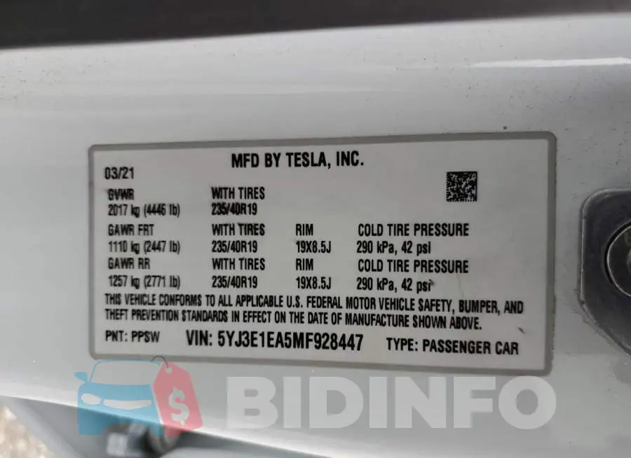 5YJ3E1EA5MF928447 Photo# 12