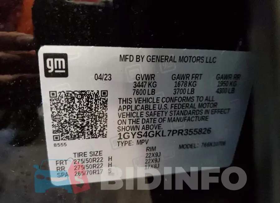 1GYS4GKL7PR355826 Photo# 14