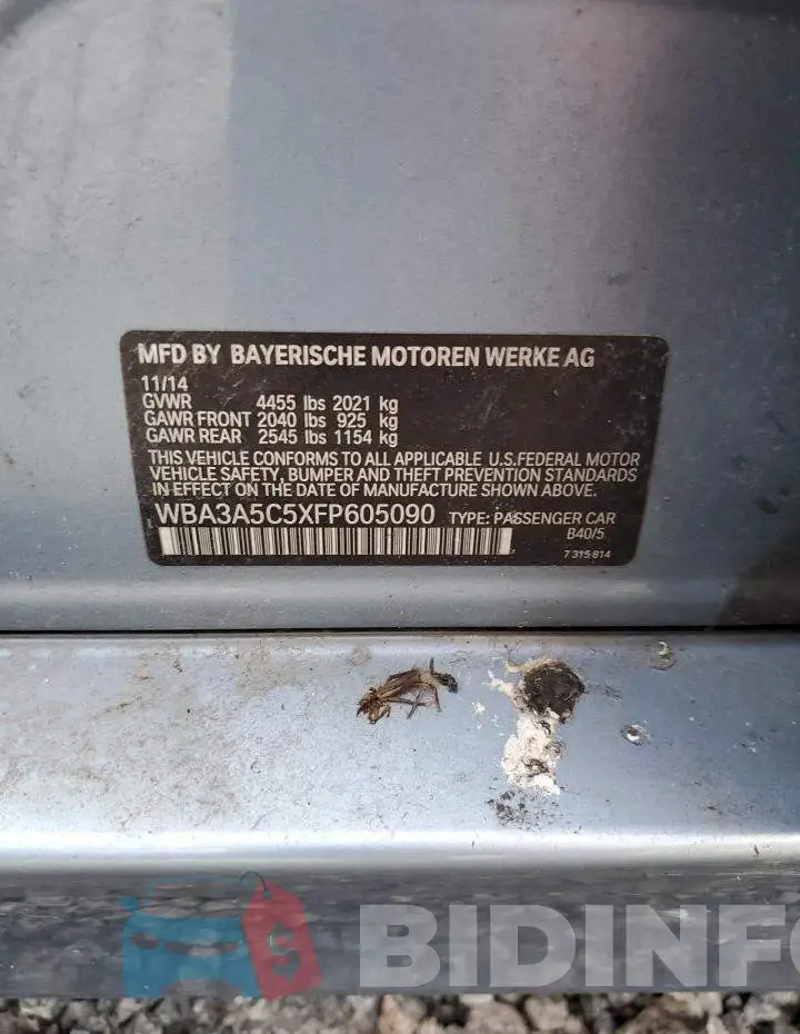 WBA3A5C5XFP605090 Photo# 12