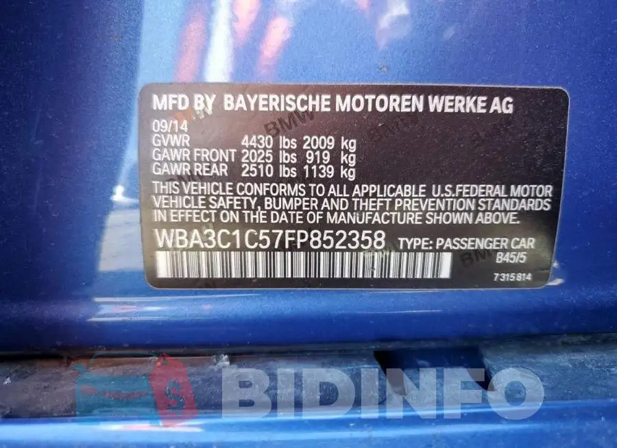 WBA3C1C57FP852358 Photo# 12