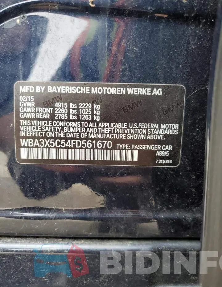 WBA3X5C54FD561670 Photo# 12