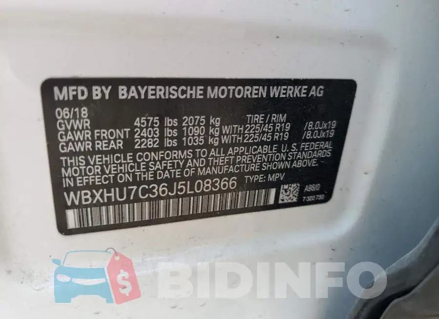 WBXHU7C36J5L08366 Photo# 13