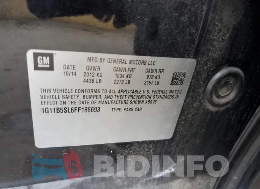 1G11B5SL6FF186693 Photo# 12