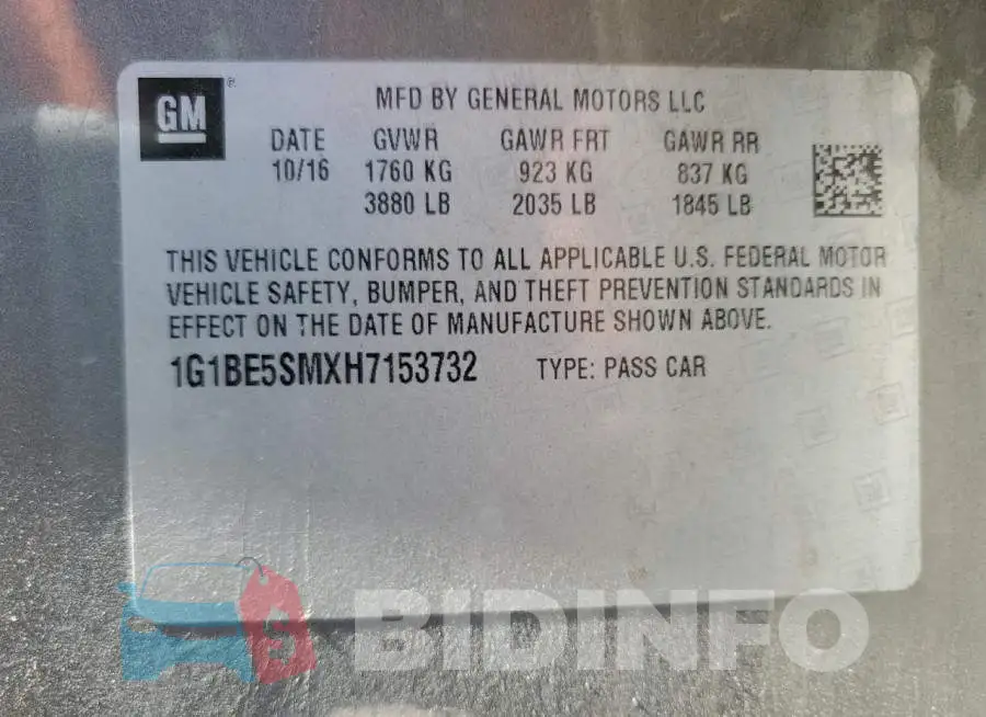 1G1BE5SMXH7153732 Photo# 12