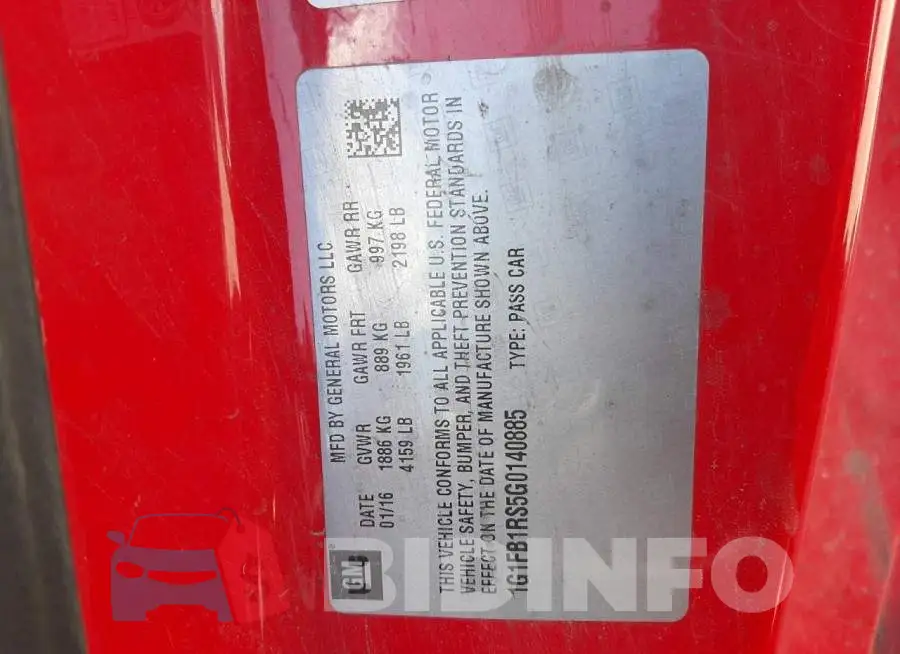 1G1FB1RS5G0140885 Photo# 13