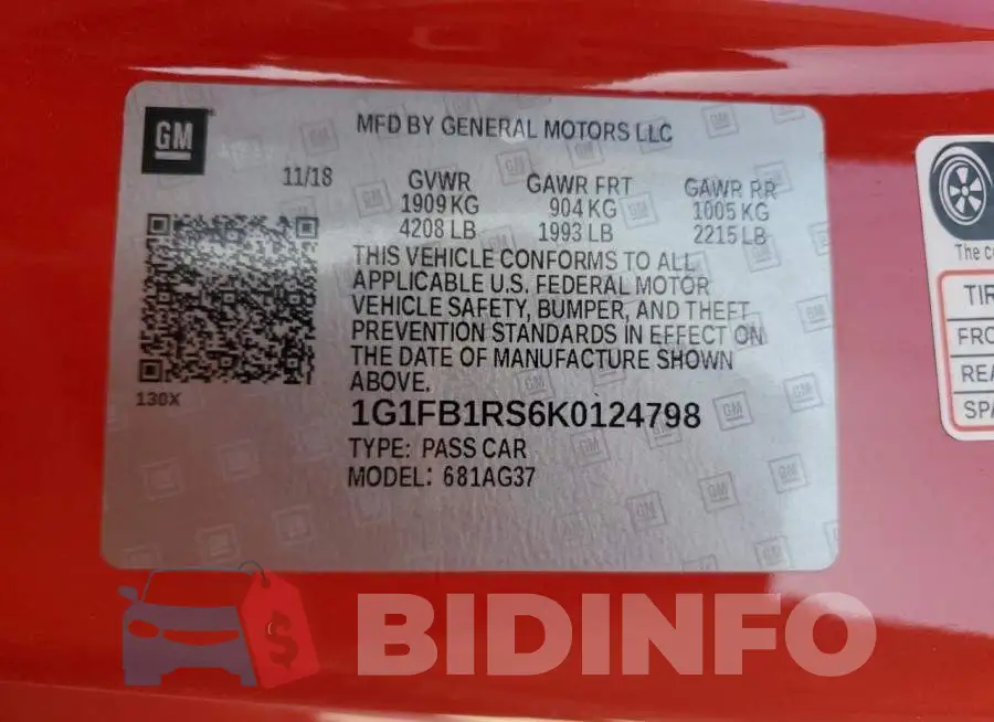 1G1FB1RS6K0124798 Photo# 12