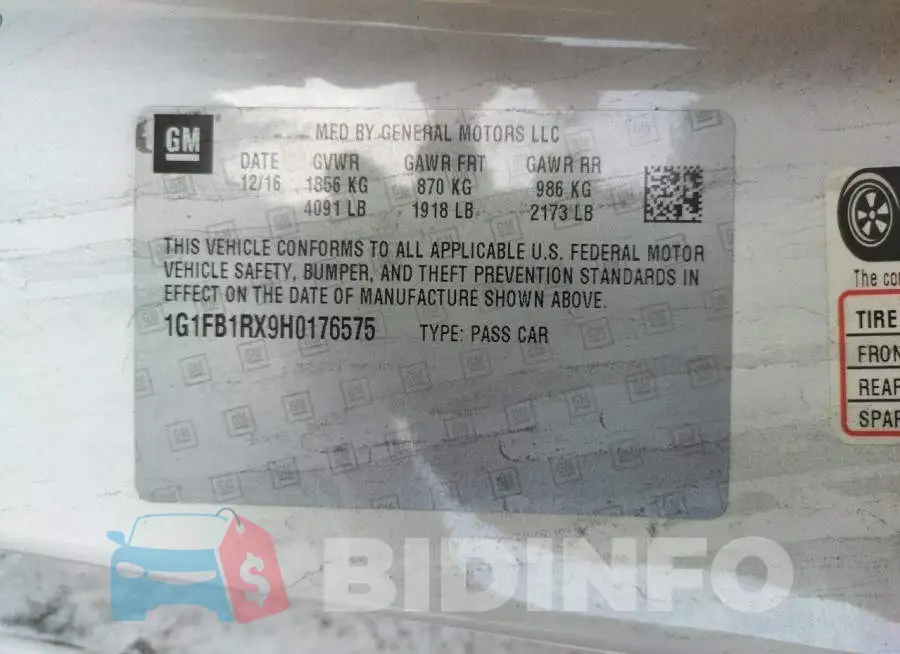 1G1FB1RX9H0176575 Photo# 12