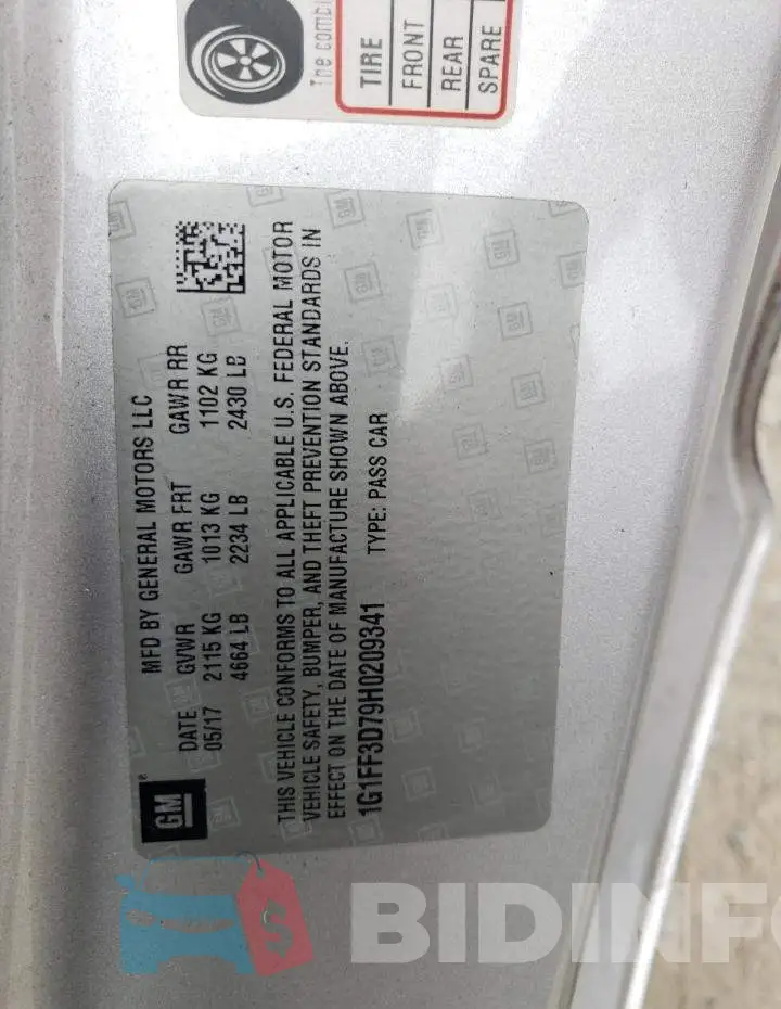 1G1FF3D79H0209341 Photo# 13