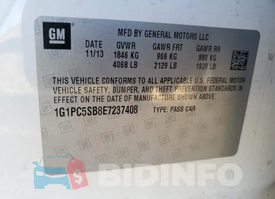 1G1PC5SB8E7237408 Photo# 12