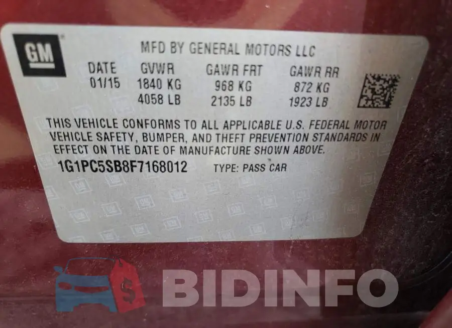 1G1PC5SB8F7168012 Photo# 12