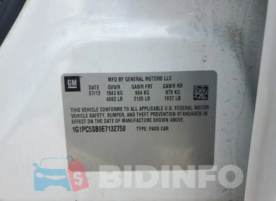 1G1PC5SB9E7132750 Photo# 12