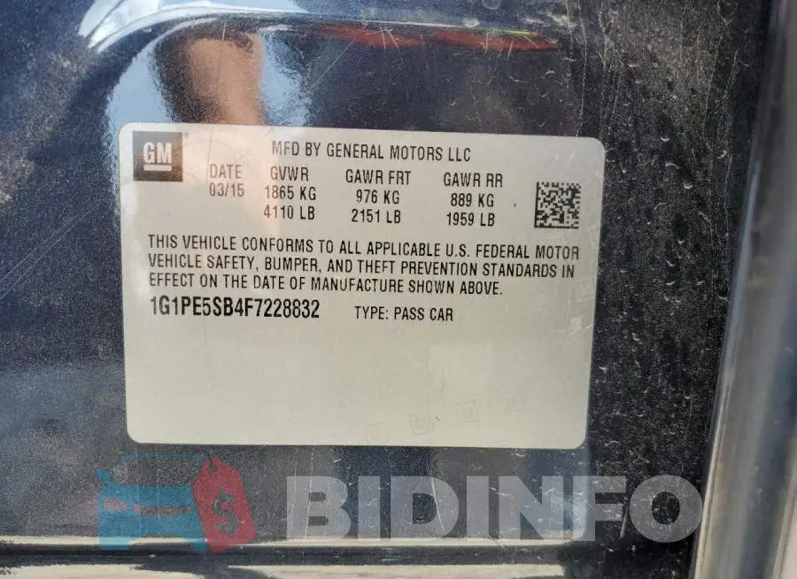 1G1PE5SB4F7228832 Photo# 12