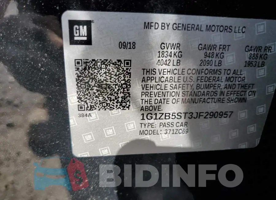 1G1ZB5ST3JF290957 Photo# 12