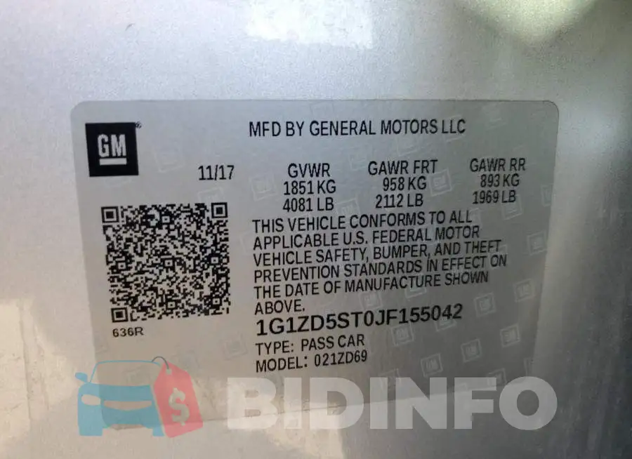 1G1ZD5ST0JF155042 Photo# 13