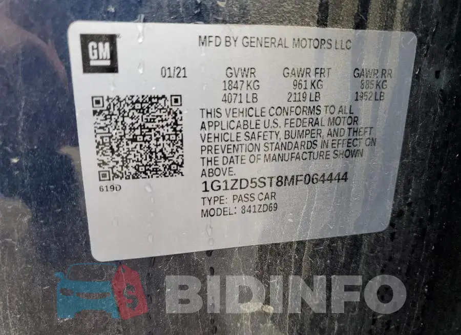 1G1ZD5ST8MF064444 Photo# 12