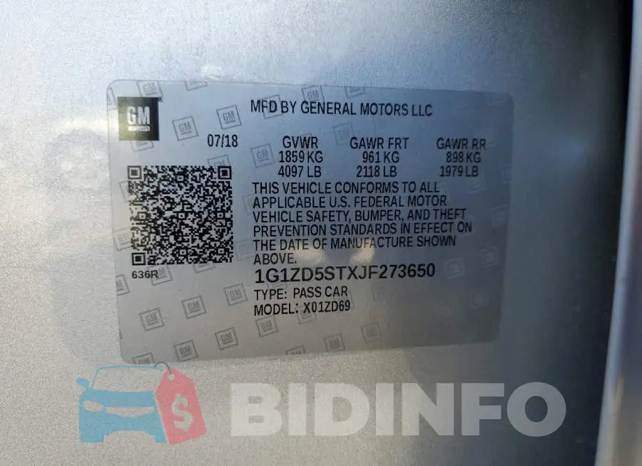1G1ZD5STXJF273650 Photo# 12