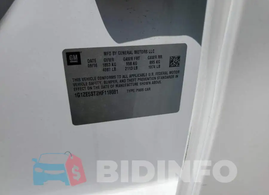 1G1ZE5ST2HF118081 Photo# 13