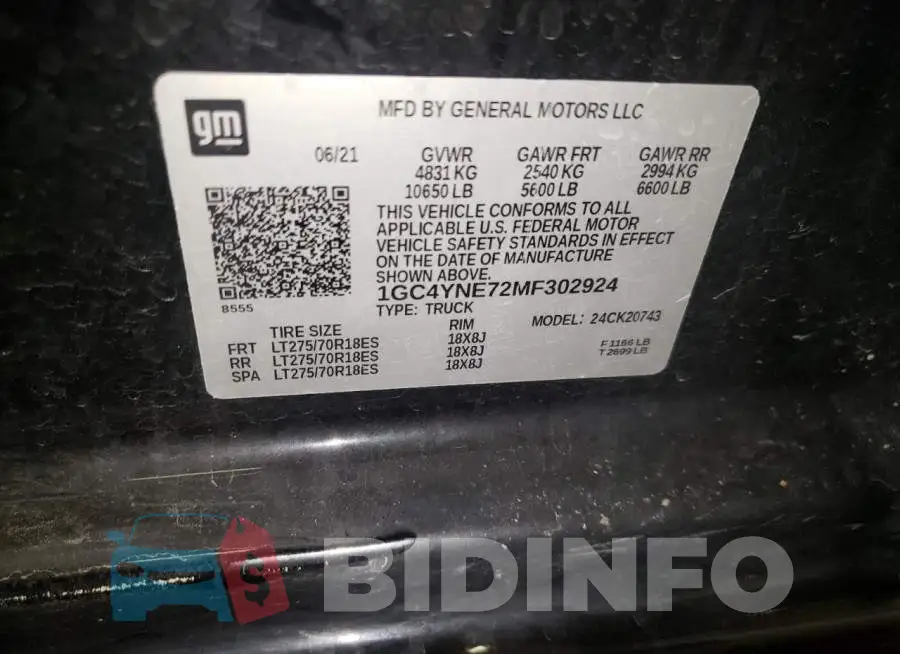 1GC4YNE72MF302924 Photo# 12