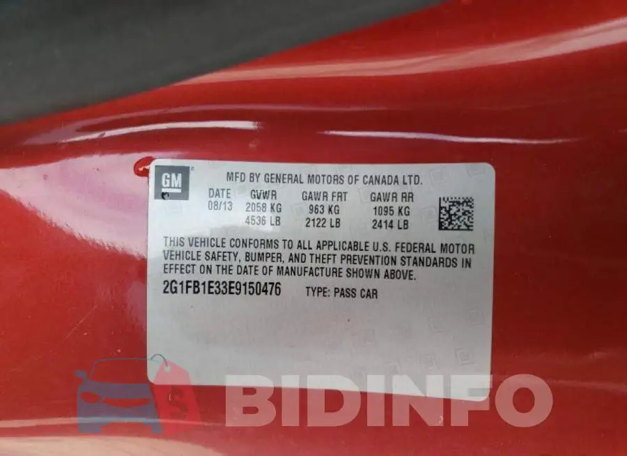 2G1FB1E33E9150476 Photo# 13