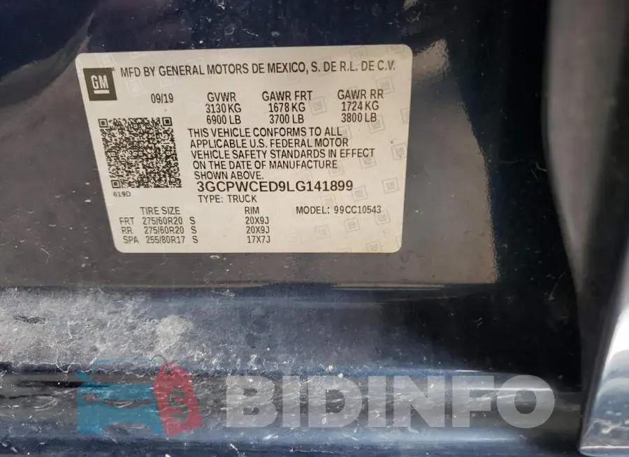 3GCPWCED9LG141899 Photo# 12