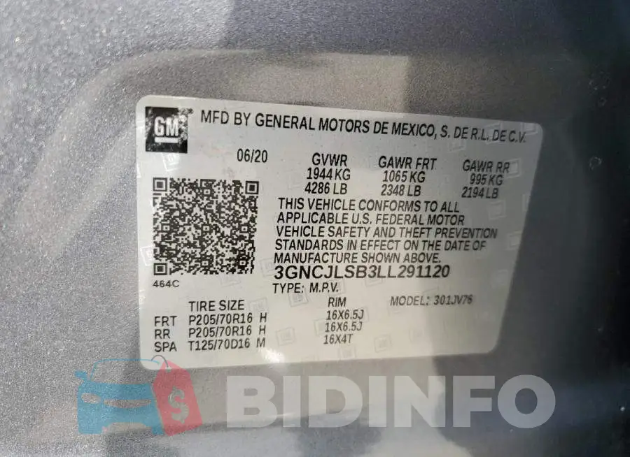 3GNCJLSB3LL291120 Photo# 13